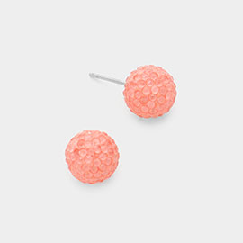 Resin Disco Ball Stud Earrings