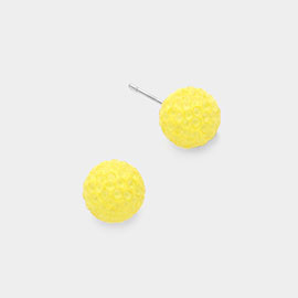 Resin Disco Ball Stud Earrings