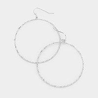 Open Circle Metal Dangle Earrings 