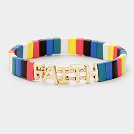 Lego Block Faith Stretch Bracelet