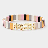 
Lego Block Faith Stretch Bracelet