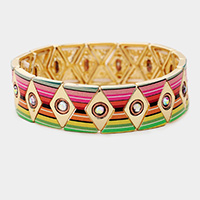 Colorful  Western Metal Stretch Bracelet 