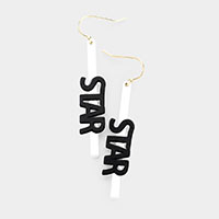 Star Drop Bar Earrings 