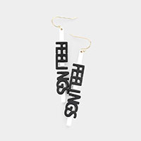 Feelings Drop Bar Earrings 