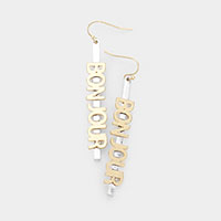 Bonjour Drop Bar Earrings 