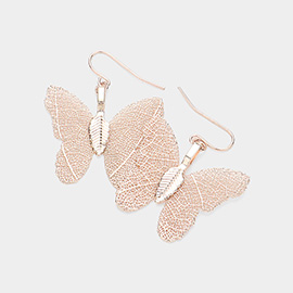 Gold Dipped Sterling Silver Post Butterfly Earrings