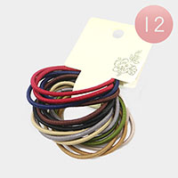 12 Set of 18 - Basic Ponytail Hair Bands