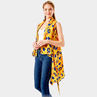 Abstract Floral Vest Cover up