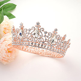 Marquise Crystal Rhinestone Vine Pageant Crown Tiara