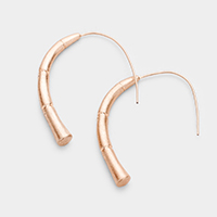 Stripe Textured Metal Drop Earrings 