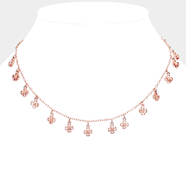 Cross Pendant Drop Dangle Collar Necklace 