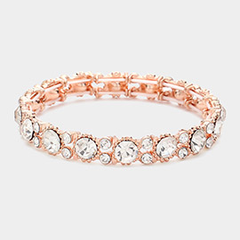 Bubbly Crystal Round Evening Bracelet