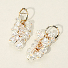 Faceted Bead Cluster Dangle Earrings