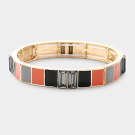 Multi Color Block Stretch Bracelet