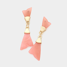 Celluloid Acetate Irregular Triangle Dangle Earrings