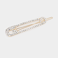Rhinestone Pave Safety Pin Barrette