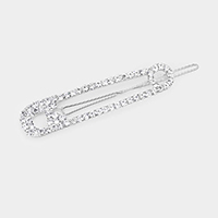 Rhinestone Pave Safety Pin Barrette