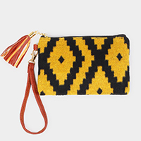 Western Print Wristlet Pouch Bag