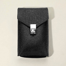 Bling Studded Rectangle Flap Crossbody Cellphone Bag