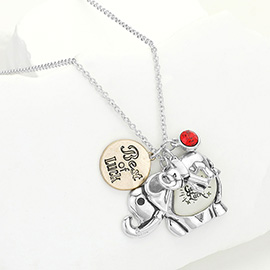 Good Luck Metal Elephant Pendant Necklace