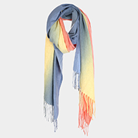 Ombre Tassel Oblong Scarf