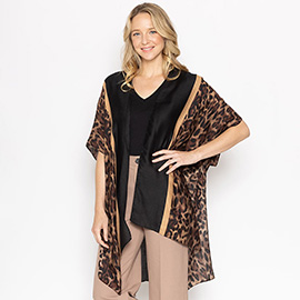 Leopard Print Kimono Poncho