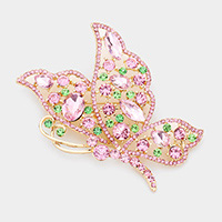 Bubble Stone Butterfly Pin Brooch