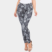 Camouflage Cotton Blend Jeggings