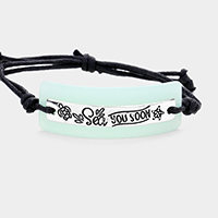 Sea you SOON Sea Glass Message Adjustable Bracelet