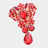 Multi Stone Bouquet Pin Brooch