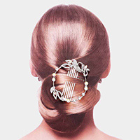 2PCS - Rhinestone Leaf Magnetic Hair Combs