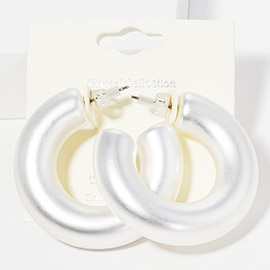 Thick Metal Hoop Earrings