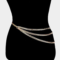 Draped Metal Chain Belt