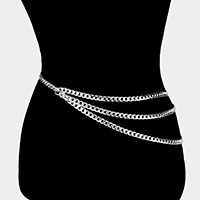 Draped Metal Chain Belt