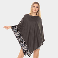 Camouflage Pattern Trim Poncho