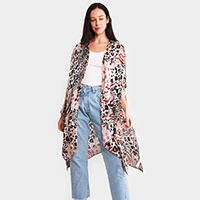 Leopard Zebra Animal Print Kimono Poncho