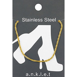 Stainless Steel Twisted Chain Anklet