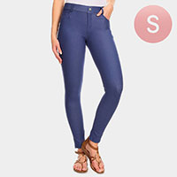 Classic Solid Pull Up Style Skinny Jeggings