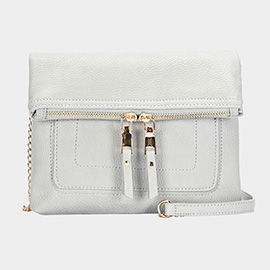 Faux Leather Crossbody Bag