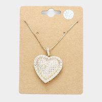 CZ Heart Pendant Necklace