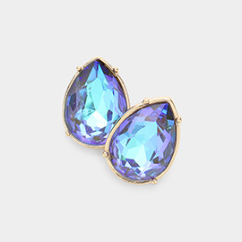 Teardrop Stone Stud Earrings