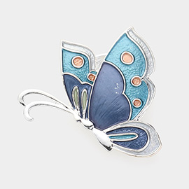 Colored Metal Butterfly Magnetic Brooch