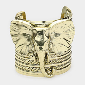 Metal Elephant Cuff Bracelet