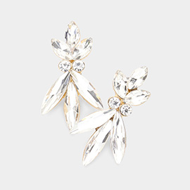 Marquise Stone Accented Evening Earrings