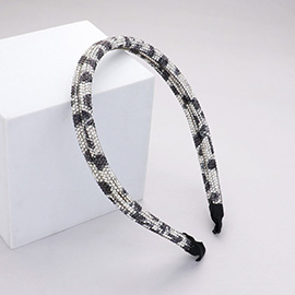 Leopard Patterned Bling Stone Headband