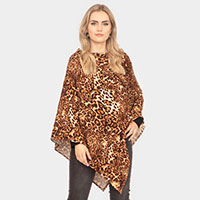 Leopard Patterned Poncho