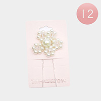 12PCS - Pearl Flower Hair Comb Pins