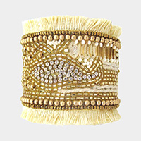 Boho Beaded Cuff Bracelet