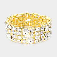 Multi Stone Stretch Evening Bracelet