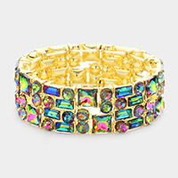 Multi Stone Stretch Evening Bracelet